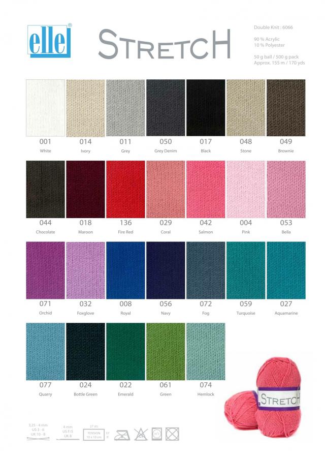 Elle Family Knit Colour Chart